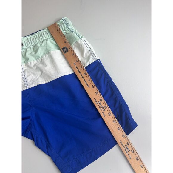 Nautica Men's Colorblock Swim Trunks Brief Liner Blue White Size M - Picture 11 of 12